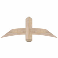48"W x 18"H x 3 1/2"D x 5 1/2"F, 09/12 Pitch, Bellingham Smooth Timber Gable Bracket, Douglas Fir
