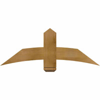 48"W x 18"H x 04"D x 6"F, 09/12 Pitch, Bellingham Rough Sawn Timber Gable Bracket, Western Red Cedar