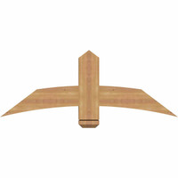48"W x 18"H x 3 1/2"D x 5 1/2"F, 09/12 Pitch, Bellingham Smooth Timber Gable Bracket, Western Red Cedar