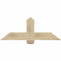 48"W x 18"H x 04"D x 6"F, 09/12 Pitch, Eugene Rough Sawn Timber Gable Bracket, Douglas Fir