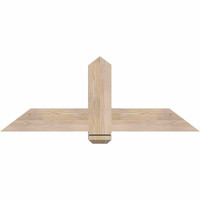 48"W x 18"H x 3 1/2"D x 5 1/2"F, 09/12 Pitch, Eugene Smooth Timber Gable Bracket, Douglas Fir
