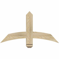 36"W x 19"H x 04"D x 4"F, 13/12 Pitch, Bellingham Rough Sawn Timber Gable Bracket, Douglas Fir