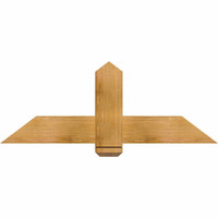 48"W x 18"H x 04"D x 6"F, 09/12 Pitch, Eugene Rough Sawn Timber Gable Bracket, Western Red Cedar