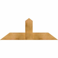 48"W x 18"H x 04"D x 6"F, 09/12 Pitch, Portland Rough Sawn Timber Gable Bracket, Western Red Cedar