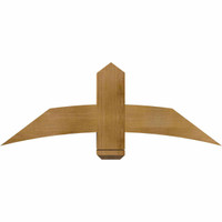 48"W x 18"H x 06"D x 6"F, 09/12 Pitch, Bellingham Rough Sawn Timber Gable Bracket, Western Red Cedar