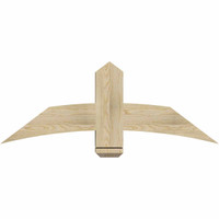 48"W x 18"H x 06"D x 6"F, 09/12 Pitch, Bellingham Rough Sawn Timber Gable Bracket, Douglas Fir