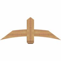 48"W x 18"H x 5 1/2"D x 5 1/2"F, 09/12 Pitch, Bellingham Smooth Timber Gable Bracket, Western Red Cedar