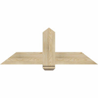 48"W x 18"H x 06"D x 6"F, 09/12 Pitch, Eugene Rough Sawn Timber Gable Bracket, Douglas Fir