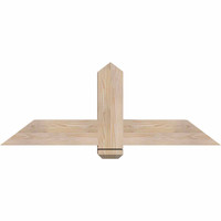 48"W x 18"H x 5 1/2"D x 5 1/2"F, 09/12 Pitch, Eugene Smooth Timber Gable Bracket, Douglas Fir