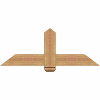 48"W x 18"H x 5 1/2"D x 5 1/2"F, 09/12 Pitch, Eugene Smooth Timber Gable Bracket, Western Red Cedar
