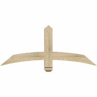 48"W x 20"H x 04"D x 4"F, 10/12 Pitch, Bellingham Rough Sawn Timber Gable Bracket, Douglas Fir