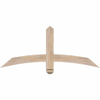 48"W x 20"H x 3 1/2"D x 3 1/2"F, 10/12 Pitch, Bellingham Smooth Timber Gable Bracket, Douglas Fir