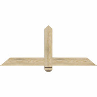 48"W x 20"H x 04"D x 4"F, 10/12 Pitch, Eugene Rough Sawn Timber Gable Bracket, Douglas Fir