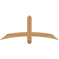 48"W x 20"H x 3 1/2"D x 3 1/2"F, 10/12 Pitch, Bellingham Smooth Timber Gable Bracket, Western Red Cedar