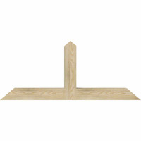 48"W x 20"H x 04"D x 4"F, 10/12 Pitch, Portland Rough Sawn Timber Gable Bracket, Douglas Fir