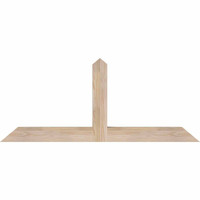 48"W x 20"H x 3 1/2"D x 3 1/2"F, 10/12 Pitch, Portland Smooth Timber Gable Bracket, Douglas Fir