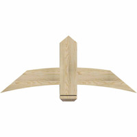 48"W x 20"H x 04"D x 6"F, 10/12 Pitch, Bellingham Rough Sawn Timber Gable Bracket, Douglas Fir