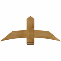 48"W x 20"H x 04"D x 6"F, 10/12 Pitch, Bellingham Rough Sawn Timber Gable Bracket, Western Red Cedar