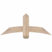 48"W x 20"H x 3 1/2"D x 5 1/2"F, 10/12 Pitch, Bellingham Smooth Timber Gable Bracket, Douglas Fir