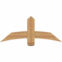 48"W x 20"H x 3 1/2"D x 5 1/2"F, 10/12 Pitch, Bellingham Smooth Timber Gable Bracket, Western Red Cedar