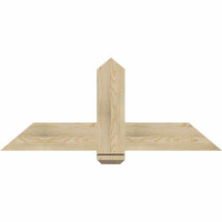 48"W x 20"H x 04"D x 6"F, 10/12 Pitch, Eugene Rough Sawn Timber Gable Bracket, Douglas Fir