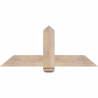 48"W x 20"H x 3 1/2"D x 5 1/2"F, 10/12 Pitch, Eugene Smooth Timber Gable Bracket, Douglas Fir