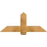 48"W x 20"H x 04"D x 6"F, 10/12 Pitch, Eugene Rough Sawn Timber Gable Bracket, Western Red Cedar