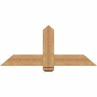 48"W x 20"H x 3 1/2"D x 5 1/2"F, 10/12 Pitch, Eugene Smooth Timber Gable Bracket, Western Red Cedar