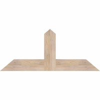 48"W x 20"H x 3 1/2"D x 5 1/2"F, 10/12 Pitch, Portland Smooth Timber Gable Bracket, Douglas Fir