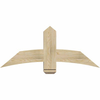 48"W x 20"H x 06"D x 6"F, 10/12 Pitch, Bellingham Rough Sawn Timber Gable Bracket, Douglas Fir
