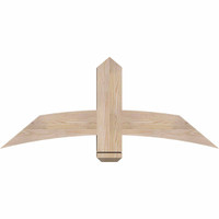 48"W x 20"H x 5 1/2"D x 5 1/2"F, 10/12 Pitch, Bellingham Smooth Timber Gable Bracket, Douglas Fir
