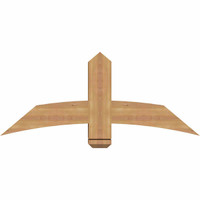 48"W x 20"H x 5 1/2"D x 5 1/2"F, 10/12 Pitch, Bellingham Smooth Timber Gable Bracket, Western Red Cedar
