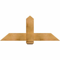 48"W x 20"H x 06"D x 6"F, 10/12 Pitch, Eugene Rough Sawn Timber Gable Bracket, Western Red Cedar
