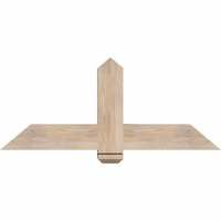 48"W x 20"H x 5 1/2"D x 5 1/2"F, 10/12 Pitch, Eugene Smooth Timber Gable Bracket, Douglas Fir
