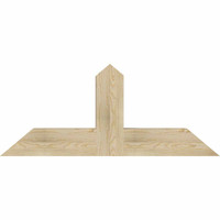 48"W x 20"H x 06"D x 6"F, 10/12 Pitch, Portland Rough Sawn Timber Gable Bracket, Douglas Fir