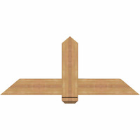 48"W x 20"H x 5 1/2"D x 5 1/2"F, 10/12 Pitch, Eugene Smooth Timber Gable Bracket, Western Red Cedar