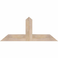 48"W x 20"H x 5 1/2"D x 5 1/2"F, 10/12 Pitch, Portland Smooth Timber Gable Bracket, Douglas Fir