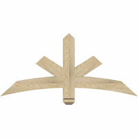 48"W x 22"H x 04"D x 4"F, 11/12 Pitch, Alberta Rough Sawn Timber Gable Bracket, Douglas Fir