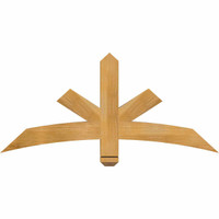 48"W x 22"H x 04"D x 4"F, 11/12 Pitch, Alberta Rough Sawn Timber Gable Bracket, Western Red Cedar