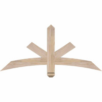 48"W x 22"H x 3 1/2"D x 3 1/2"F, 11/12 Pitch, Alberta Smooth Timber Gable Bracket, Douglas Fir