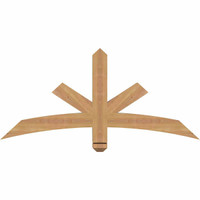 48"W x 22"H x 3 1/2"D x 3 1/2"F, 11/12 Pitch, Alberta Smooth Timber Gable Bracket, Western Red Cedar