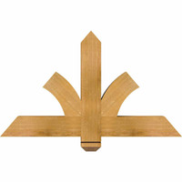 36"W x 21"H x 04"D x 4"F, 14/12 Pitch, Redmond Rough Sawn Timber Gable Bracket, Western Red Cedar