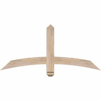 48"W x 22"H x 3 1/2"D x 3 1/2"F, 11/12 Pitch, Bellingham Smooth Timber Gable Bracket, Douglas Fir
