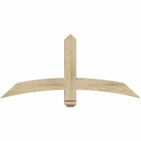 48"W x 22"H x 04"D x 4"F, 11/12 Pitch, Bellingham Rough Sawn Timber Gable Bracket, Douglas Fir