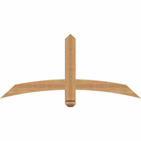 48"W x 22"H x 3 1/2"D x 3 1/2"F, 11/12 Pitch, Bellingham Smooth Timber Gable Bracket, Western Red Cedar