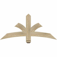 48"W x 22"H x 04"D x 4"F, 11/12 Pitch, Davenport Rough Sawn Timber Gable Bracket, Douglas Fir