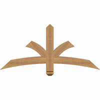 48"W x 22"H x 3 1/2"D x 3 1/2"F, 11/12 Pitch, Davenport Smooth Timber Gable Bracket, Western Red Cedar