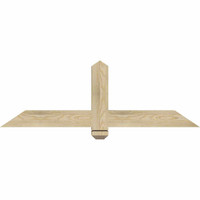 48"W x 16"H x 04"D x 4"F, 08/12 Pitch, Eugene Rough Sawn Timber Gable Bracket, Douglas Fir