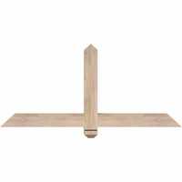 48"W x 22"H x 3 1/2"D x 3 1/2"F, 11/12 Pitch, Eugene Smooth Timber Gable Bracket, Douglas Fir