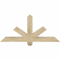 48"W x 22"H x 04"D x 4"F, 11/12 Pitch, Kennewick Rough Sawn Timber Gable Bracket, Douglas Fir